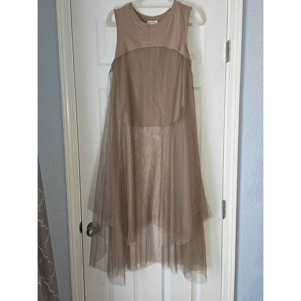 Umgee Size S Statement Top Ballet Core Festival Boho Mesh Asymmetrical Overlay